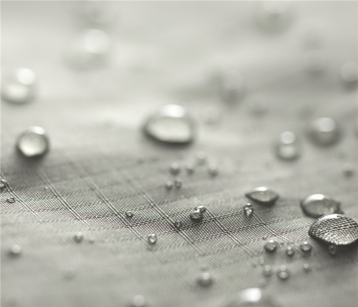 Fabric with water droplets on it.